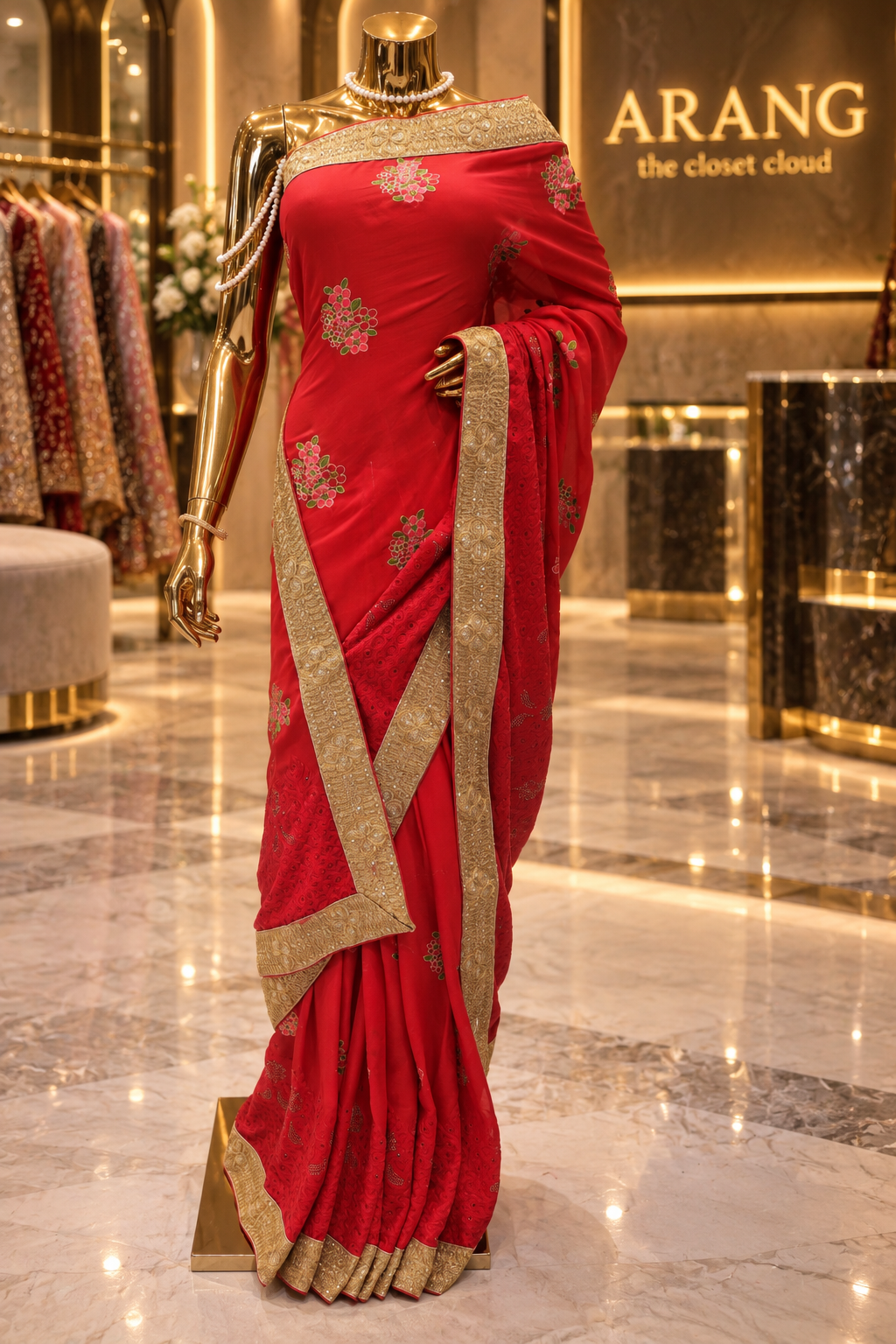 "The Pure Red" Premium Designer Saree