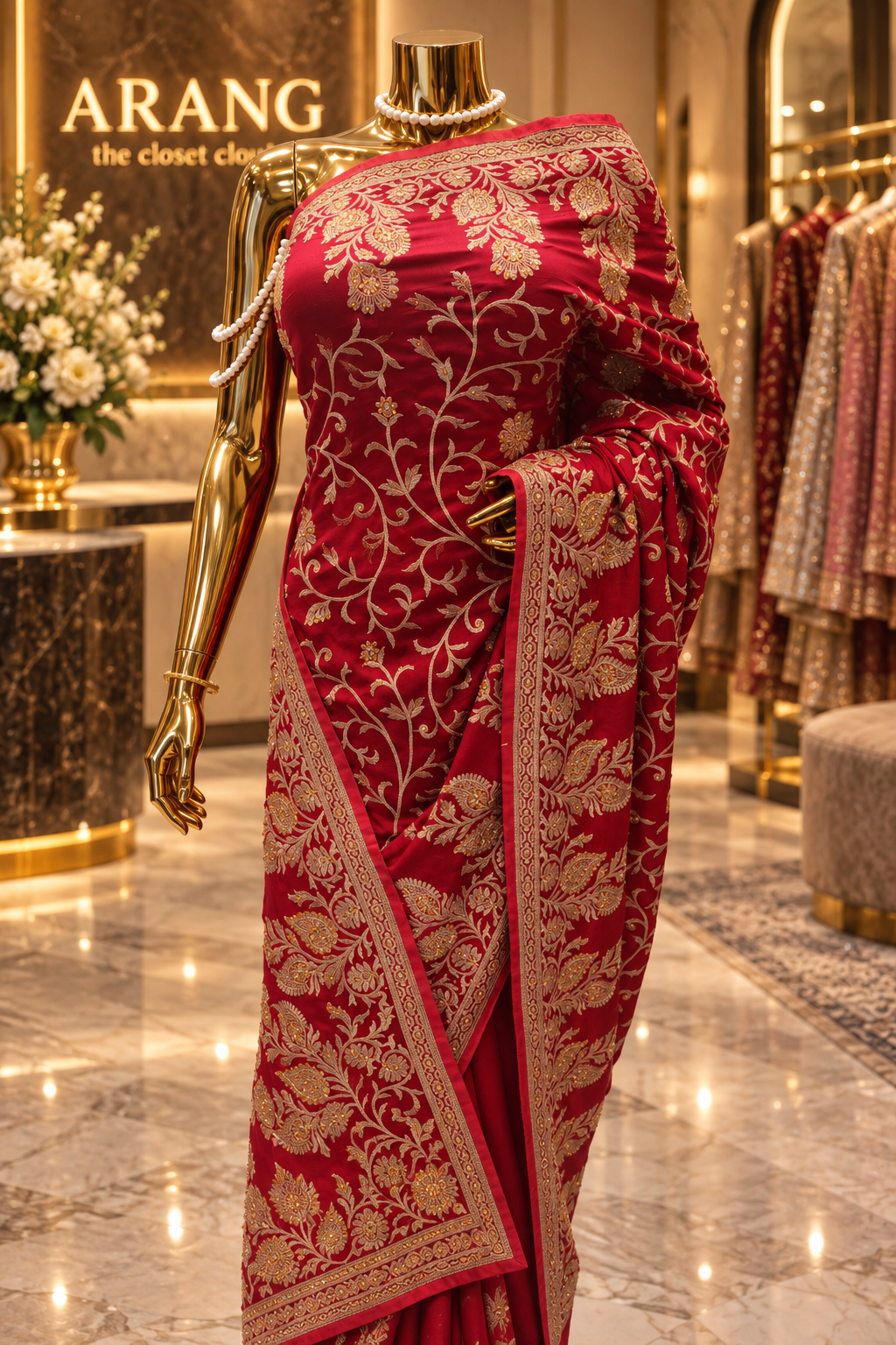 “The Elegant Maroon” Premium Designer Saree