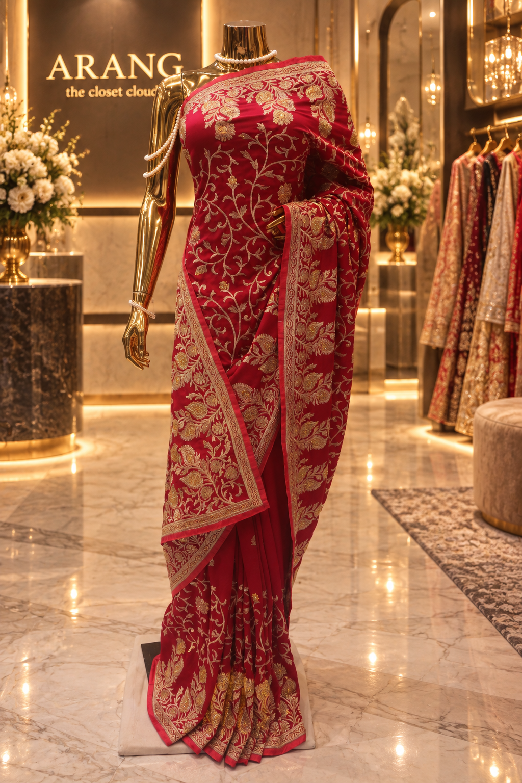 “The Elegant Maroon” Premium Designer Saree