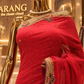 “The Bright Red" Premium Designer Saree