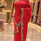 “The Bright Red" Premium Designer Saree