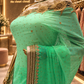 “The Double Shade Mint Green” Premium Designer Saree