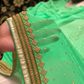 “The Double Shade Mint Green” Premium Designer Saree