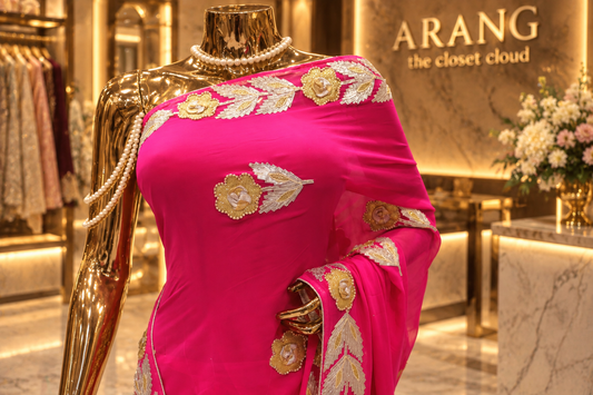 "The Rani Pink" Premium Designer Saree