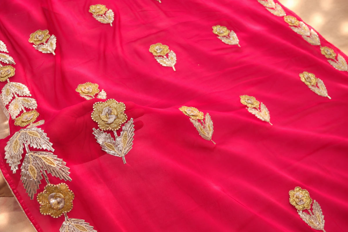 "The Rani Pink" Premium Designer Saree