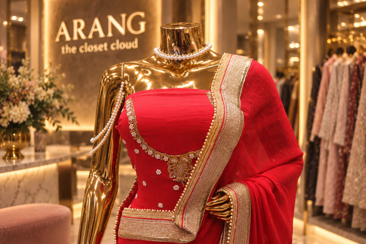 “The Red Mermaid” Premium Designer Saree