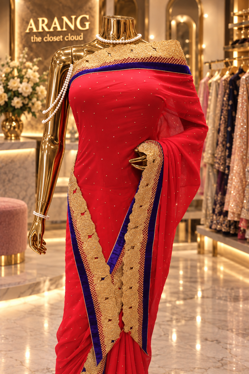 "The Red Rose" Premium Designer Saree