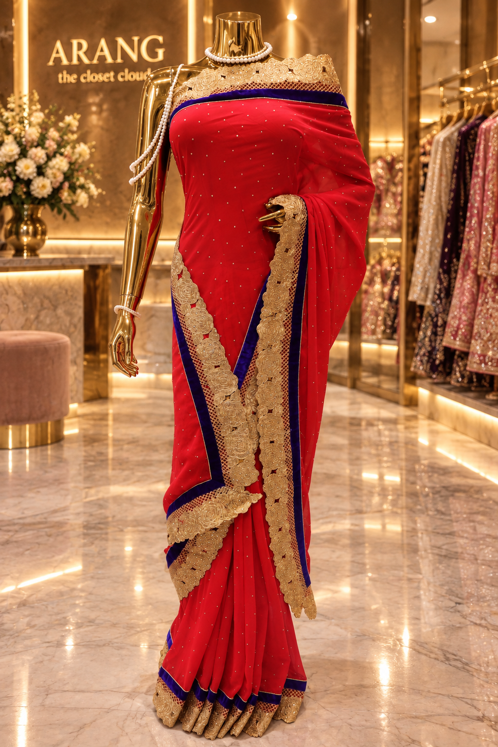 "The Red Rose" Premium Designer Saree