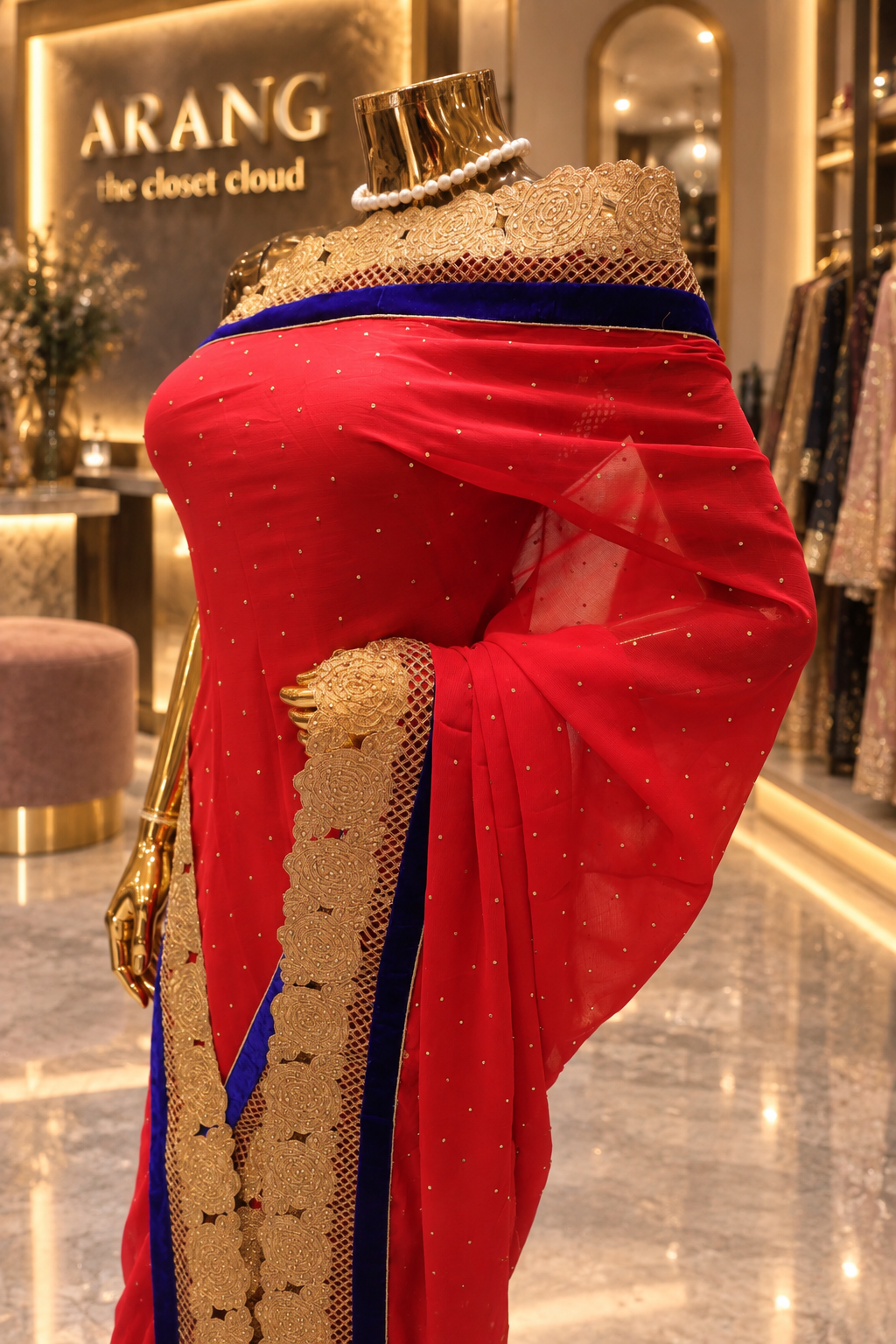 "The Red Rose" Premium Designer Saree