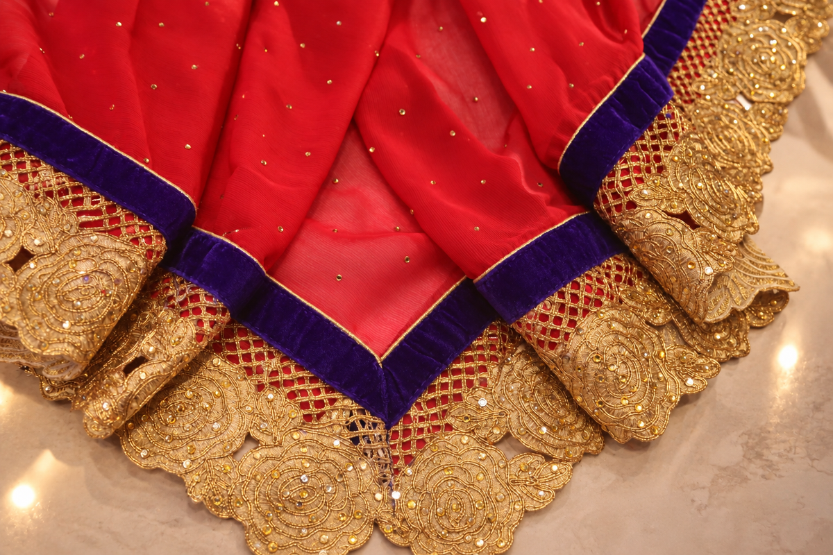 "The Red Rose" Premium Designer Saree