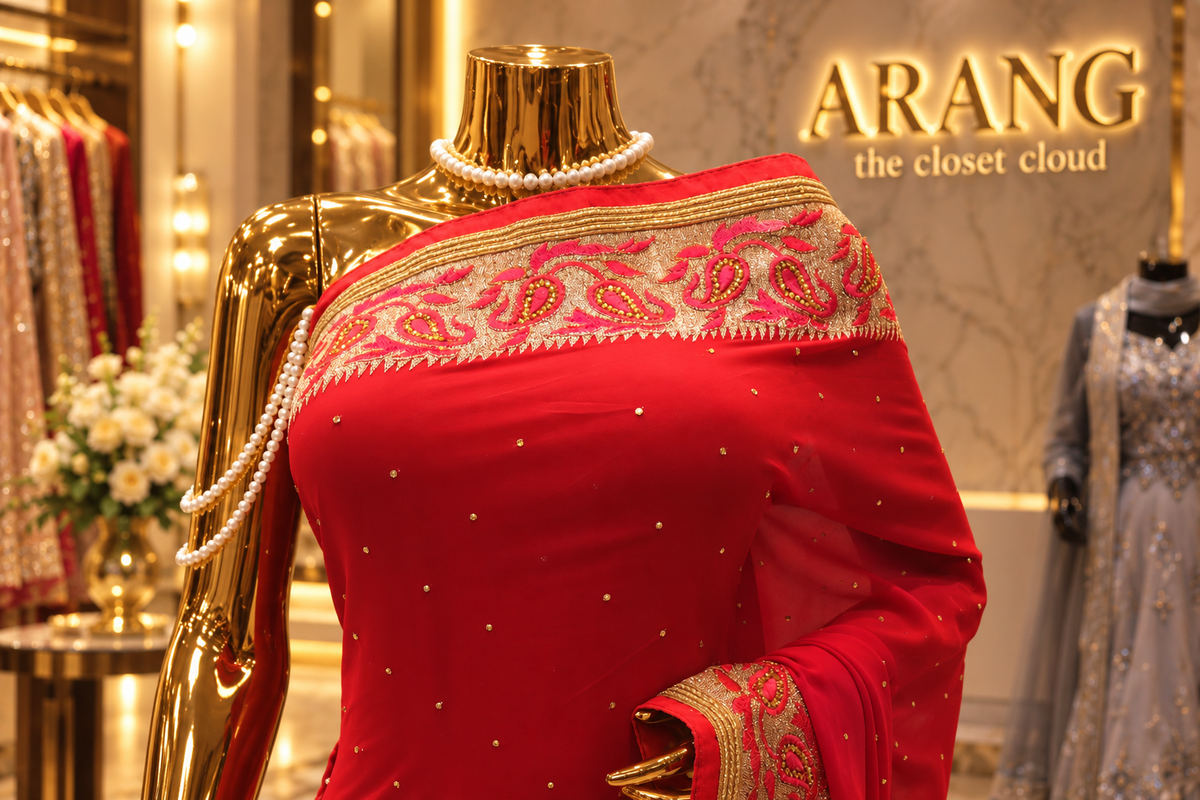 "The Pure Red" Premium Designer Saree