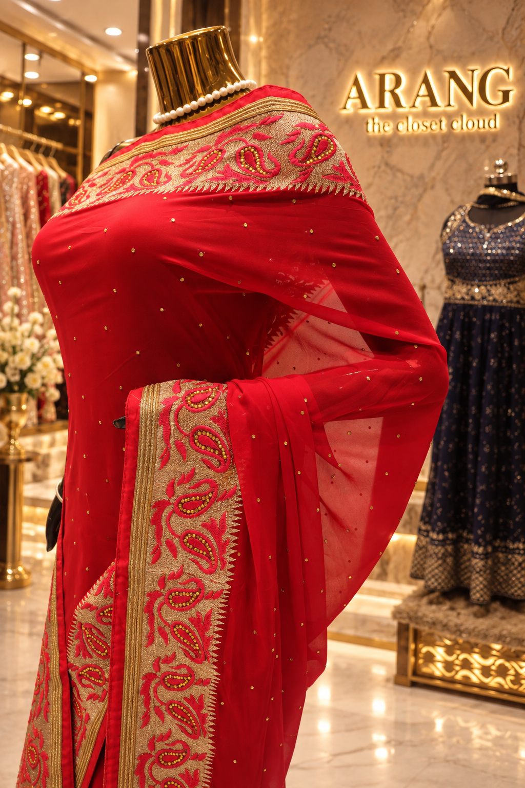 "The Pure Red" Premium Designer Saree