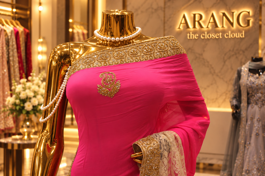 "The Fuchsia Pink" Premium Designer Saree