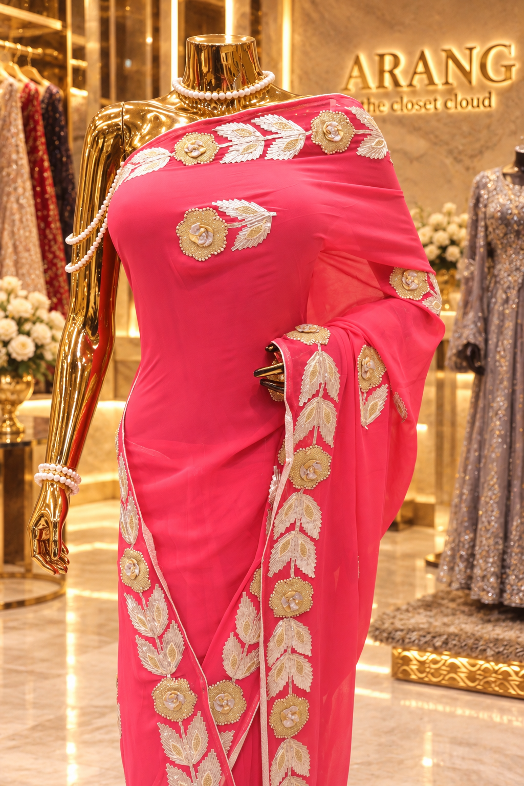 "The Pink Rose" Premium Designer Saree