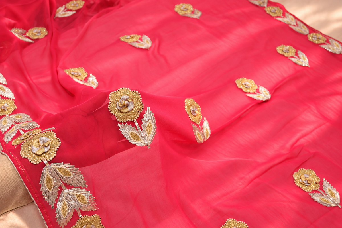 "The Pink Rose" Premium Designer Saree