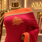 "The Crimson Flame" Premium Dual Shade Designer Saree