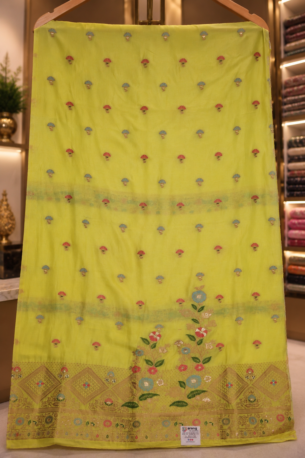 The Premium Designer Banarasi Silk Mina Kari Dress Material Suit