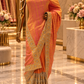 "The Sunset Ombre" Premium Vibrant Dual-Tone Designer Saree