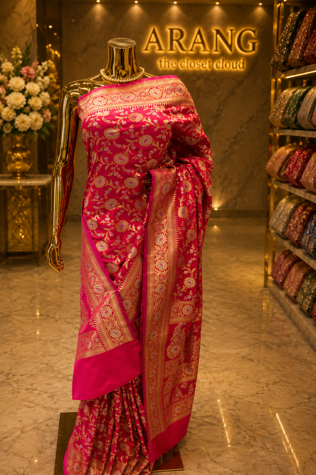 “The French Fuchsia” Premium Banarasi Saree