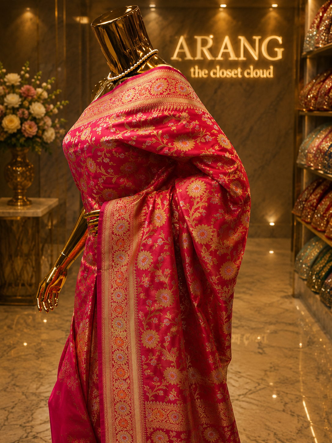 “The French Fuchsia” Premium Banarasi Saree