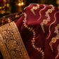 “The Dark Maroon” Premium Banarasi Katan Silk Saree