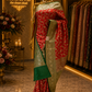 “The Turkish Red Duet” Premium Banarasi Silk Saree