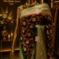“The Deep Maroon & Emerald Green" Premium Banarasi Silk Saree