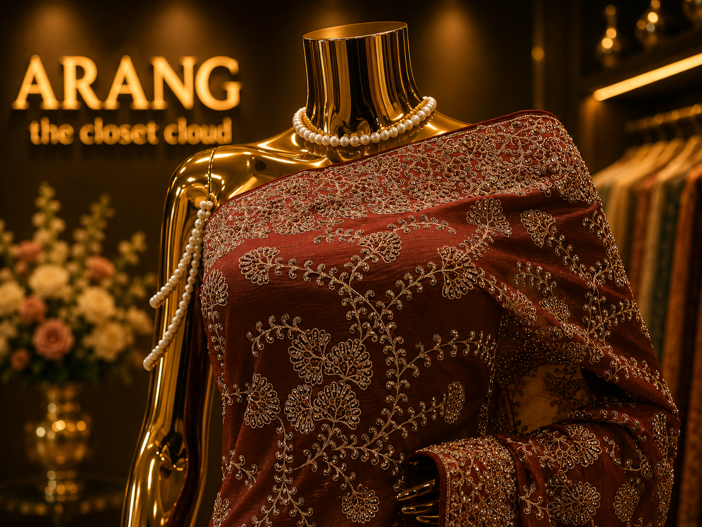 “The Rosewood” Premium Designer Saree
