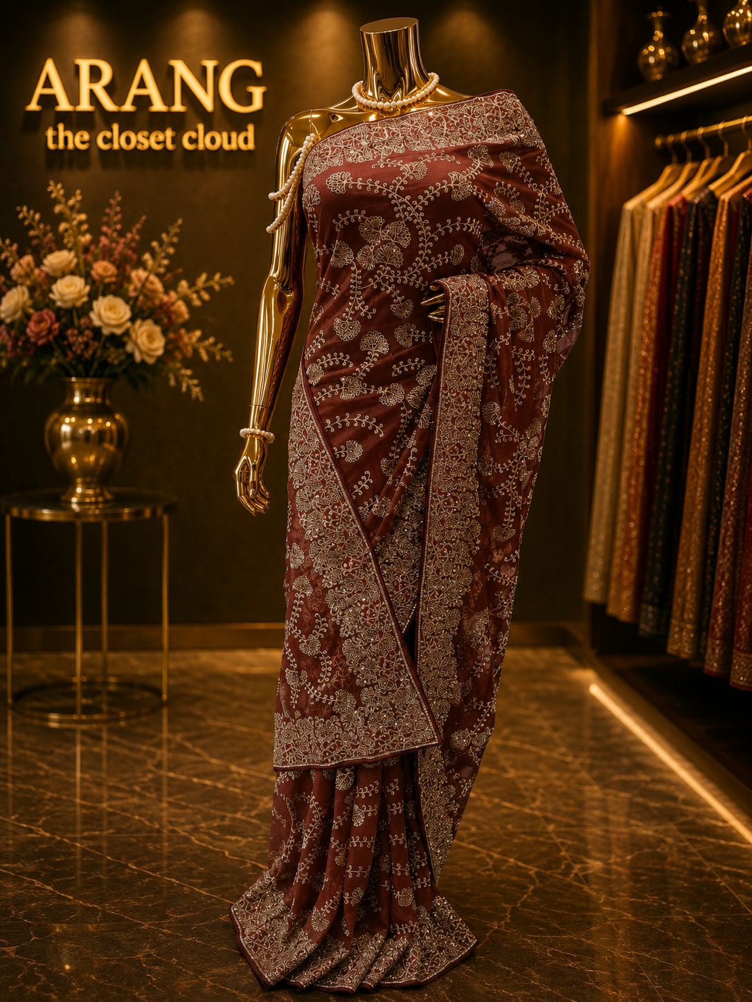 “The Rosewood” Premium Designer Saree