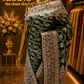 “The Green Moissanite” Premium Banarasi Silk Saree