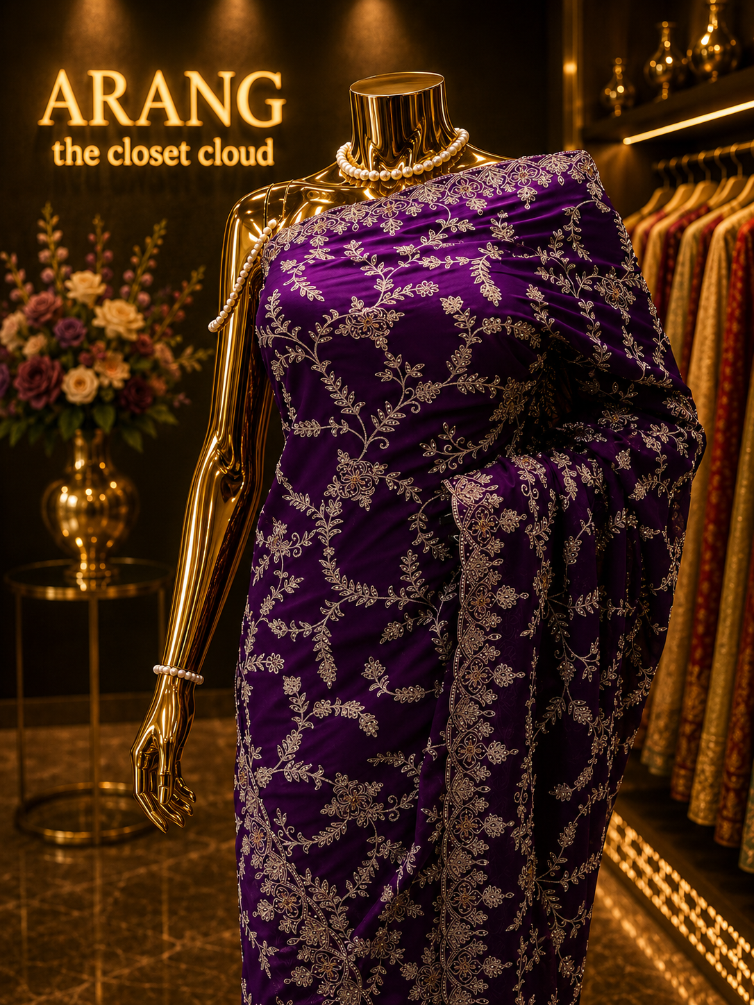 "The Russian Violet" Premium Designer Saree