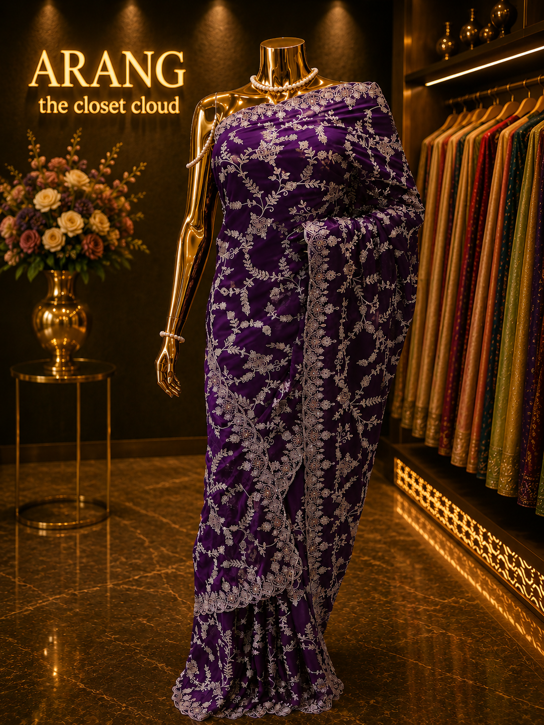 "The Russian Violet" Premium Designer Saree