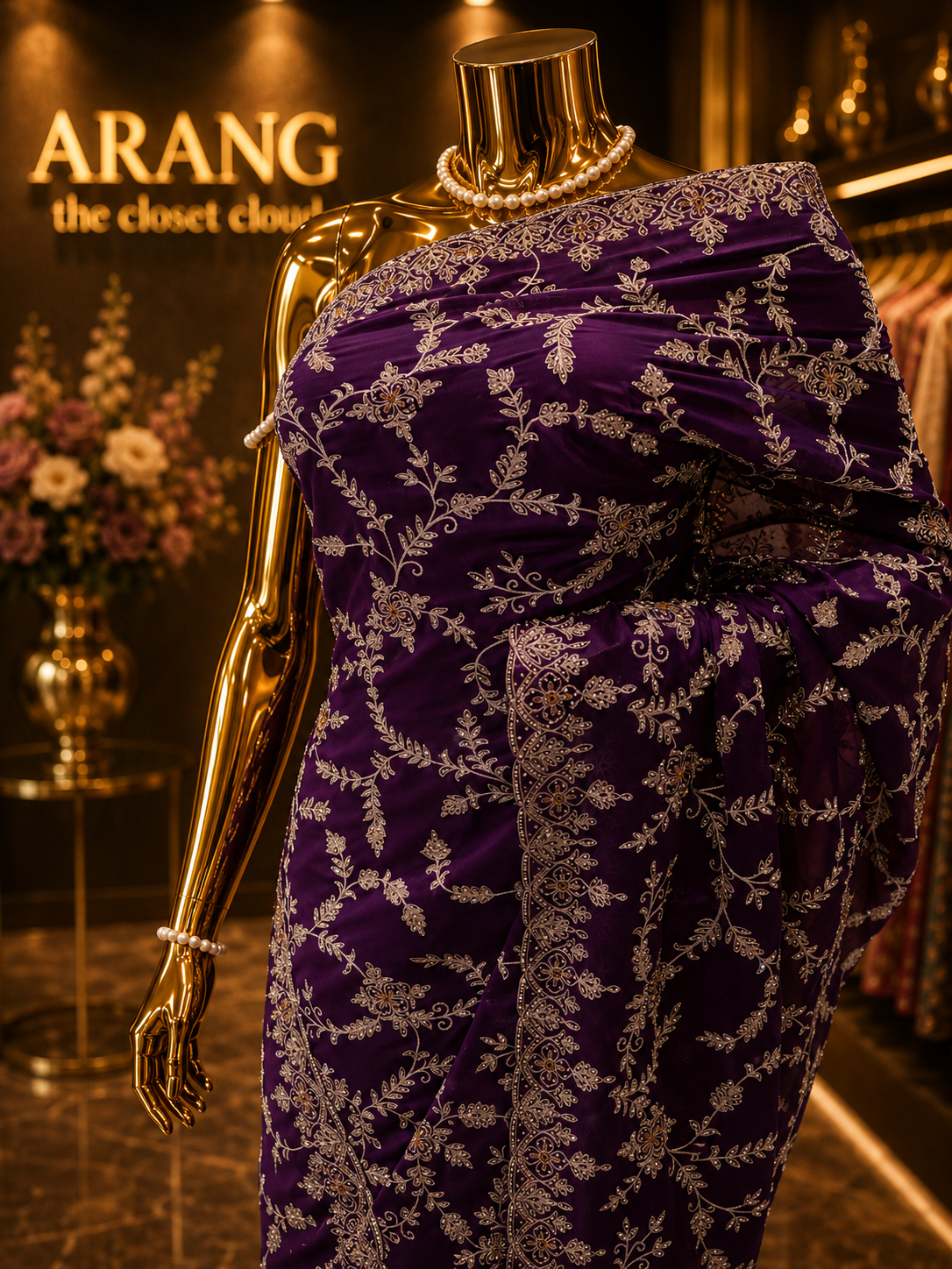 “The True Purple” Premium Designer Saree