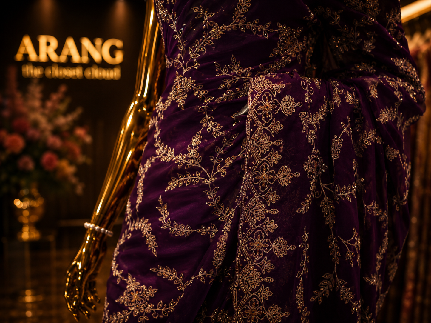 “The True Purple” Premium Designer Saree
