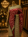 “The Mahogany Duet” Premium Banarasi Silk Saree