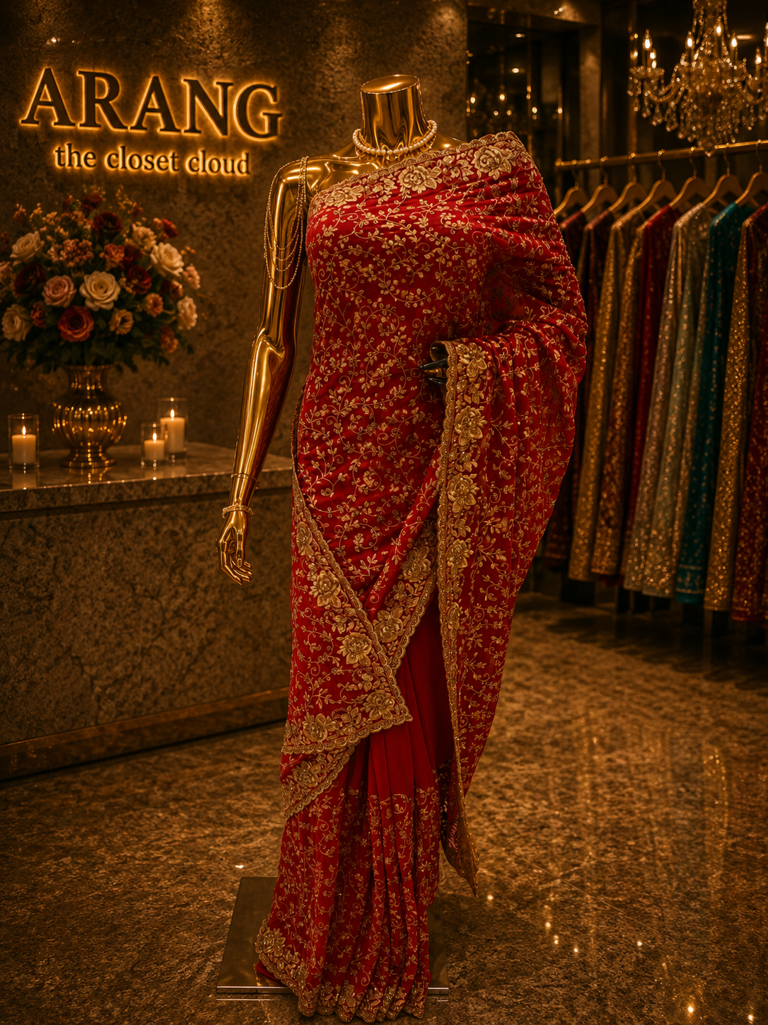 “The Red Chillies” Premium Designer Saree