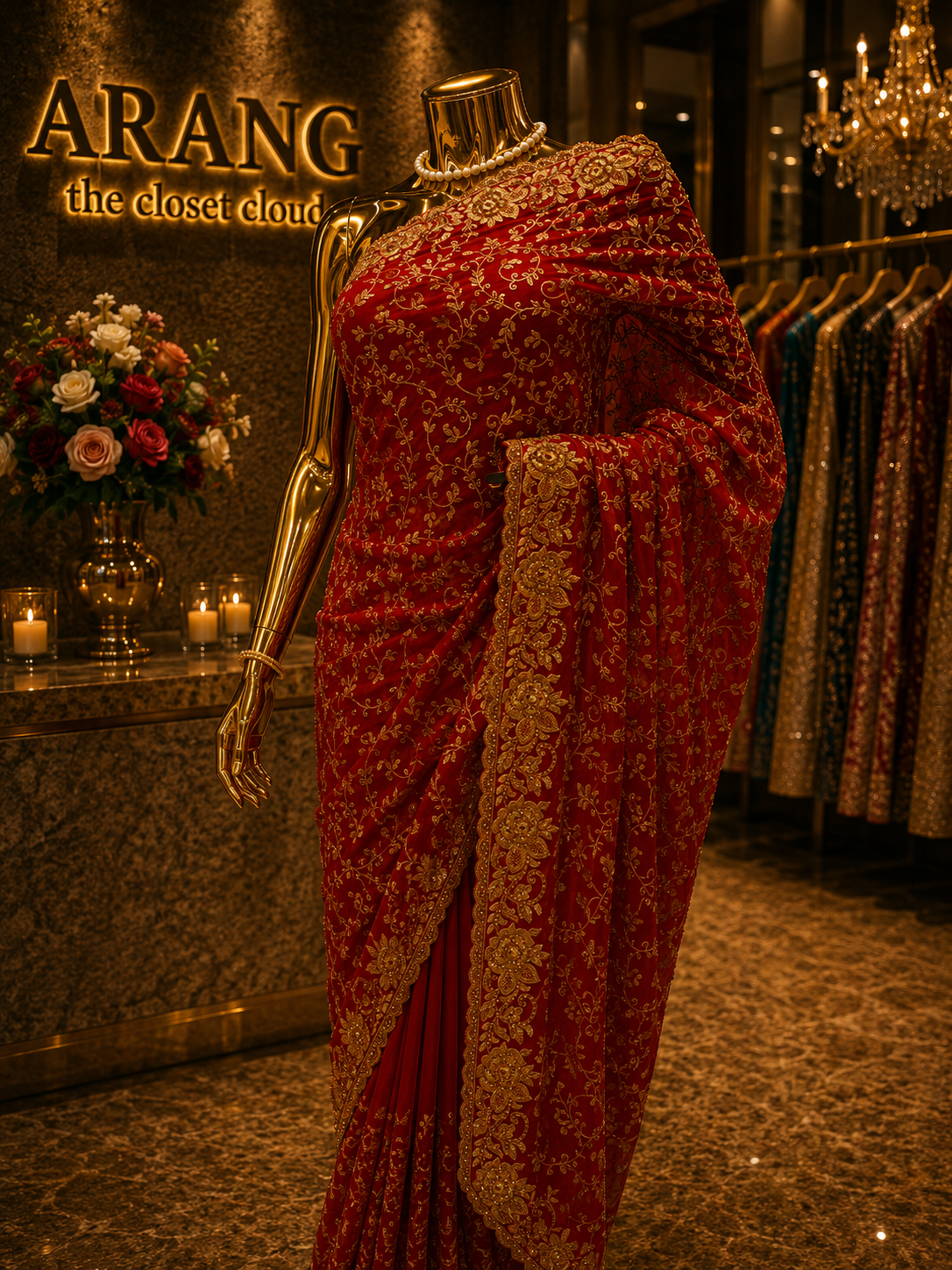 “The Red Chillies” Premium Designer Saree