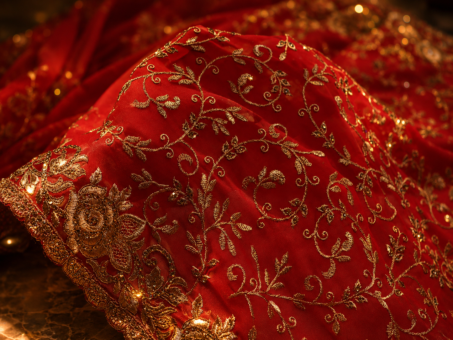 “The Red Chillies” Premium Designer Saree