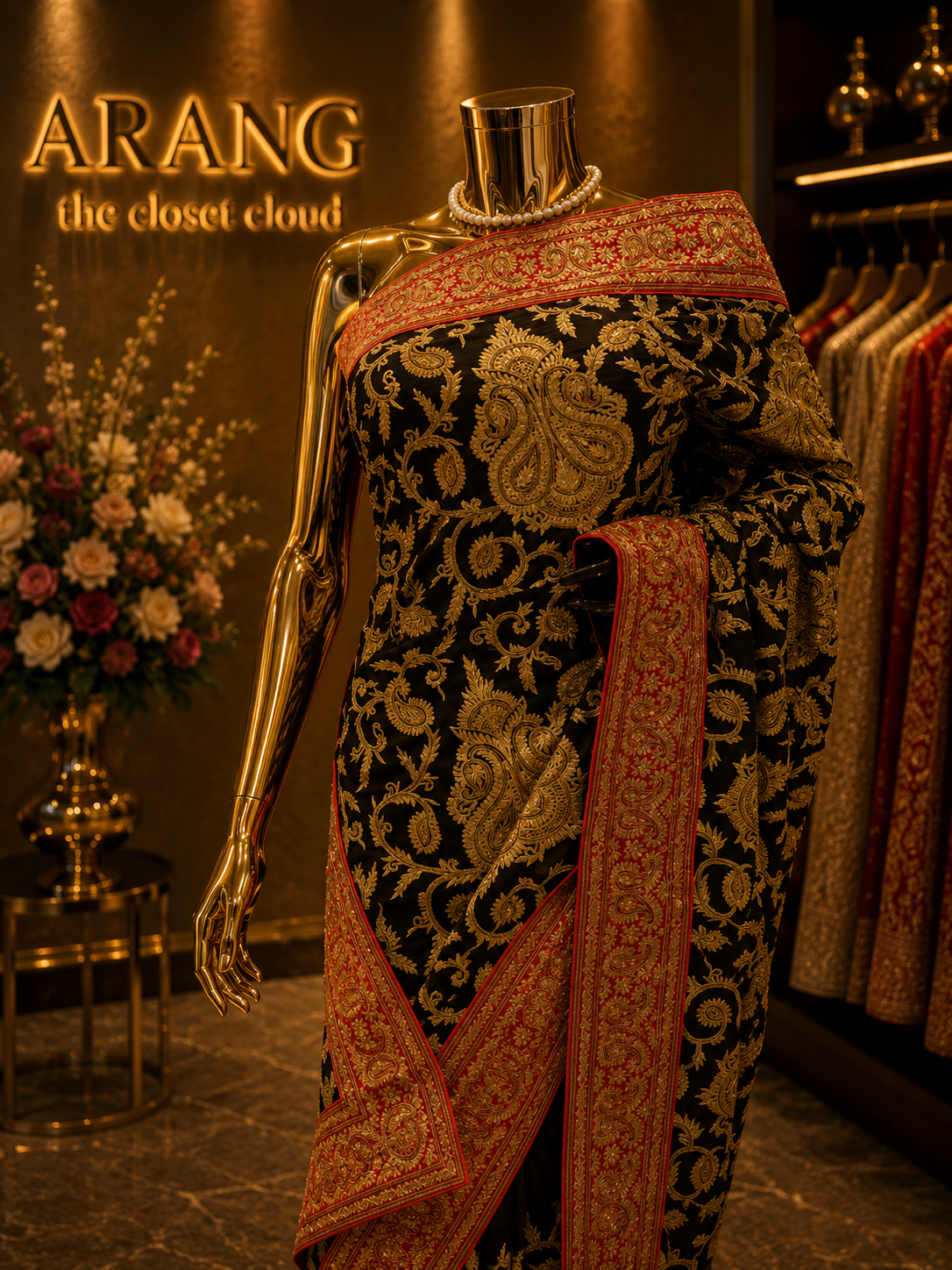 “The Black Currant” Premium Designer Saree