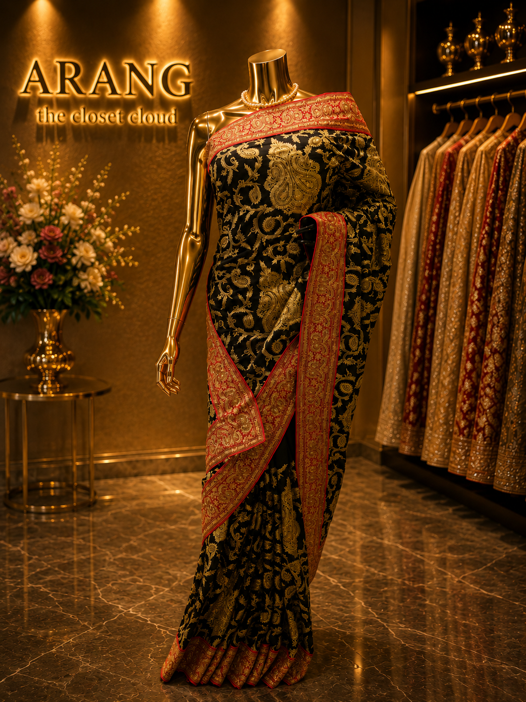 “The Black Currant” Premium Designer Saree