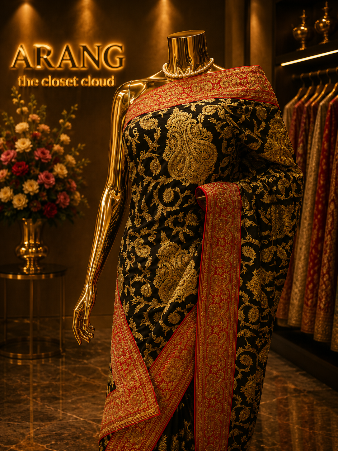 “The Black Currant” Premium Designer Saree