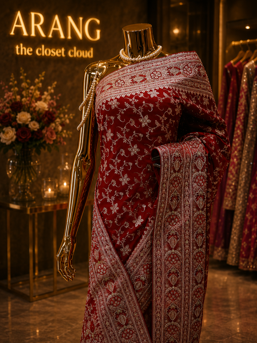 “The Royal Maroon” Premium Banarasi Silk Saree