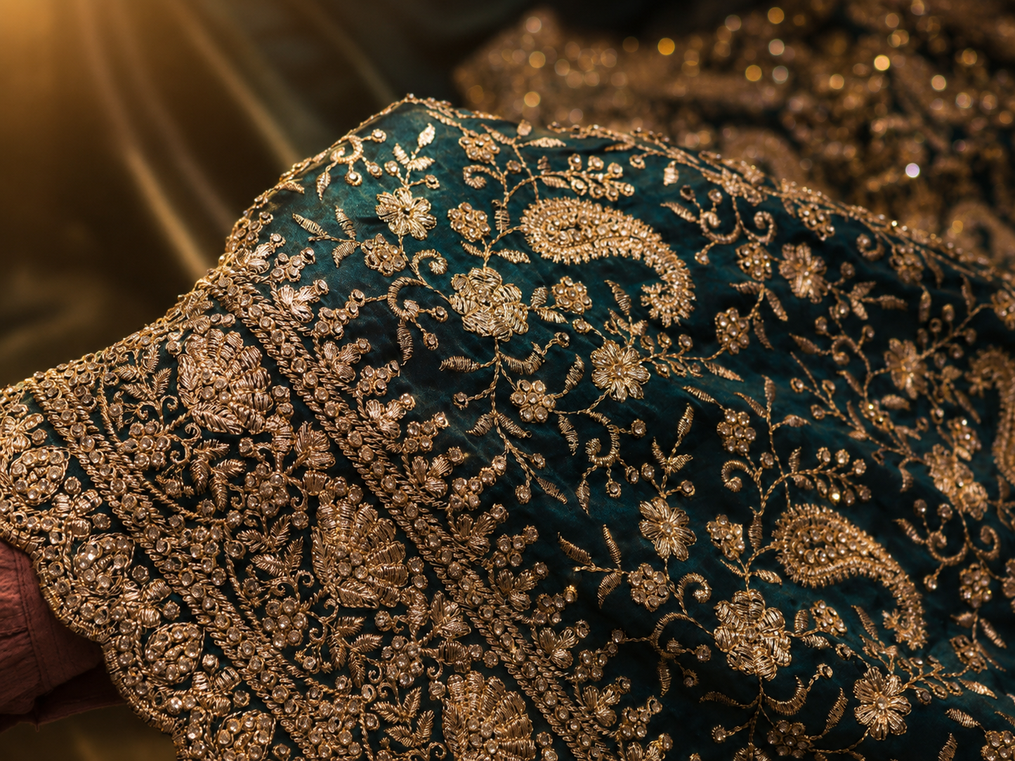 “The Royal Emerald Green” Premium Designer Saree