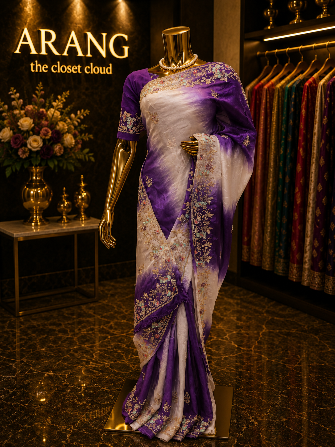 “The Exquisite Purple Shaded” Premium Designer Saree