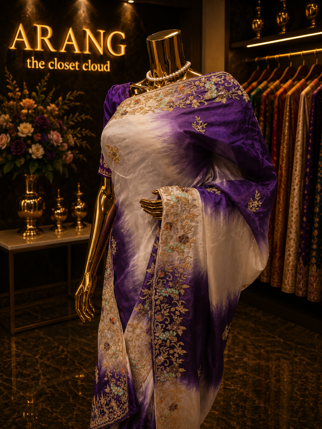 “The Exquisite Purple Shaded” Premium Designer Saree
