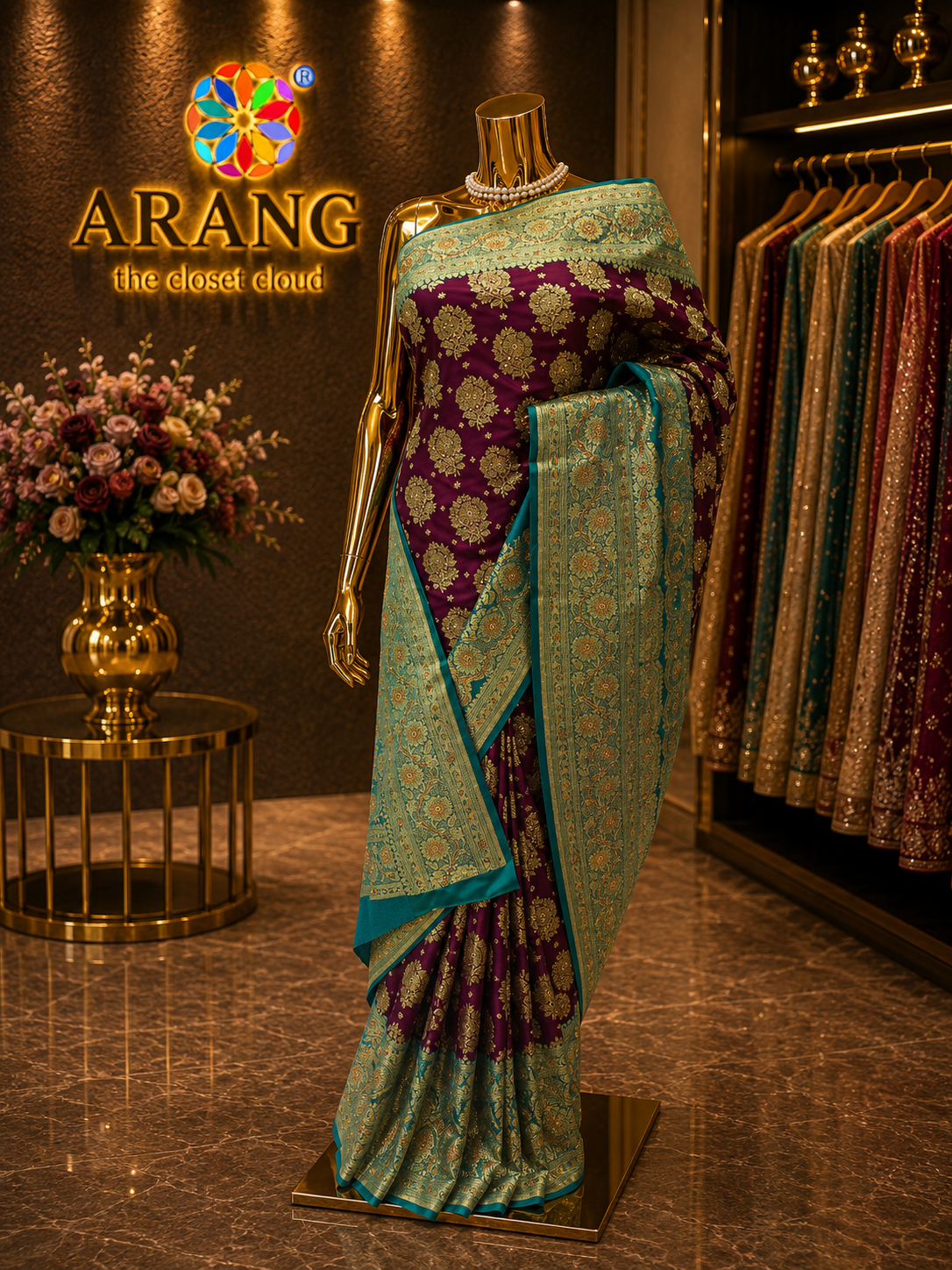 “The English Violet” Premium Banarasi Silk Saree