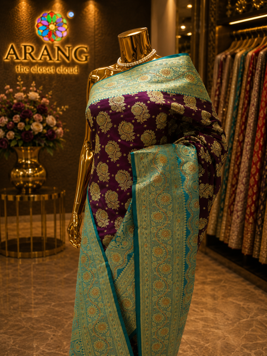 “The English Violet” Premium Banarasi Silk Saree