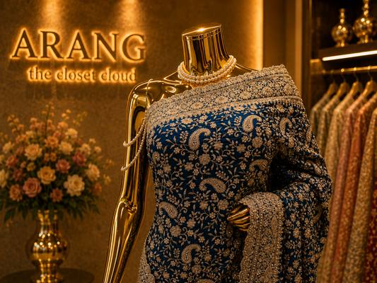 “The Aquamarine Blue” Premium Designer Saree