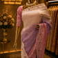 “The Exquisite Lavender, Pink & Cream” Premium Designer Saree