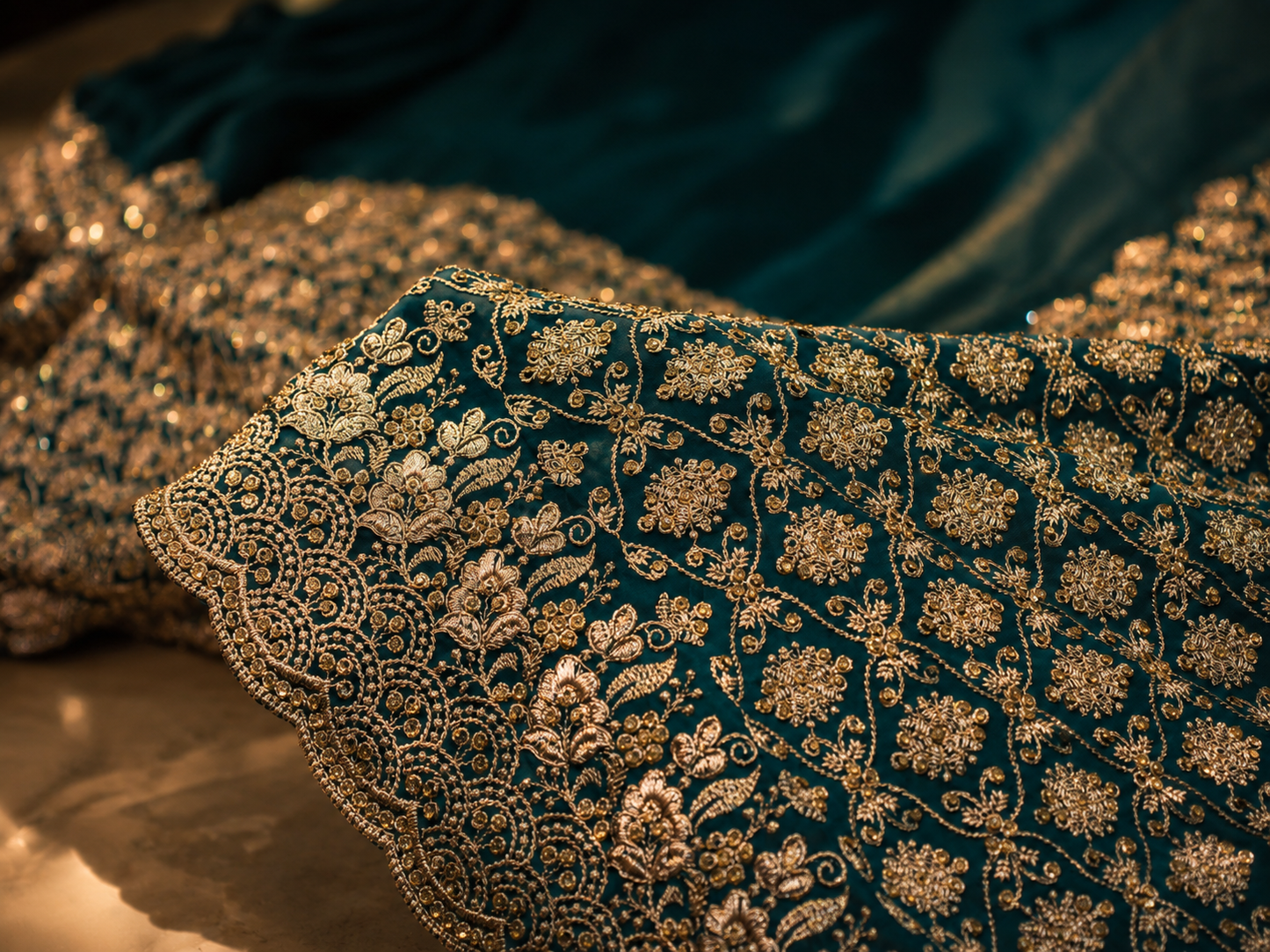 “The Cerulean Blue” Premium Designer Saree